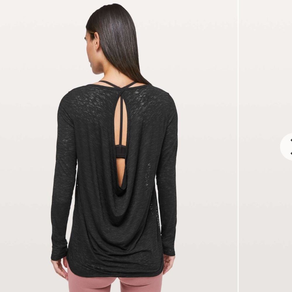 lululemon Black Low Key Long Sleeve Top